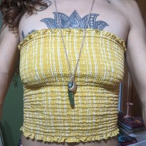 Titanium quartz crystal & moon necklace